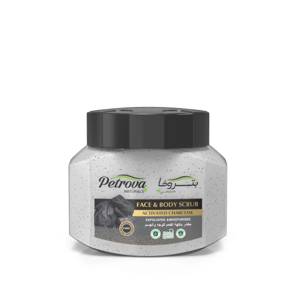 Скраб для тіла Activated Charcoal Petrova Naturals - 500 мл