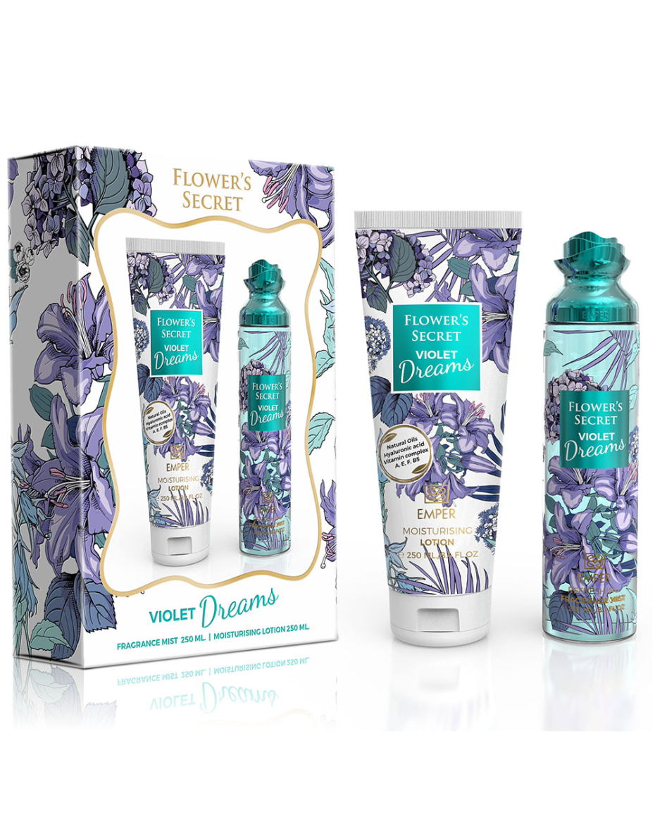 Flower'S Secret Violet Dreams Emper - подарунковий набір жіночий (250 мл body mist + 250 мл body lotion)
