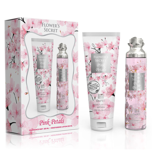 Flower'S Secret Pink Petals Emper - подарунковий набір жіночий (250 мл body mist + 250 мл body lotion)