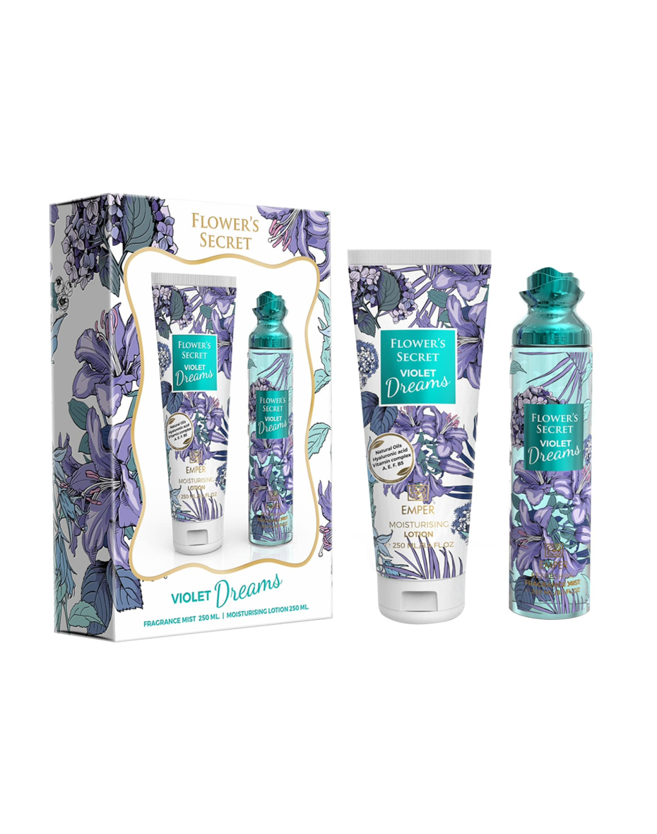 Flower'S Secret Violet Dreams Emper - подарунковий набір жіночий (250 мл body mist + 250 мл body lotion)