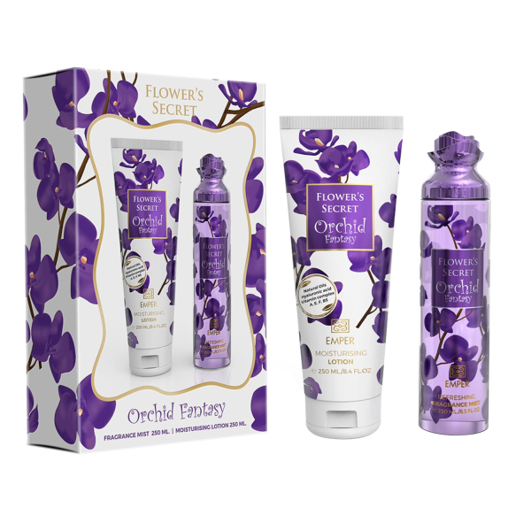 Flower'S Secret Orchid Fantasy Emper - подарунковий набір жіночий (250 мл body mist + 250 мл body lotion)