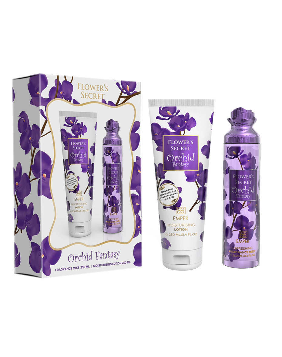 Flower'S Secret Orchid Fantasy Emper - подарунковий набір жіночий (250 мл body mist + 250 мл body lotion)