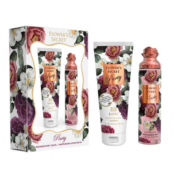 Flower'S Secret Party Emper - подарунковий набір жіночий (250 мл body mist + 250 мл body lotion)