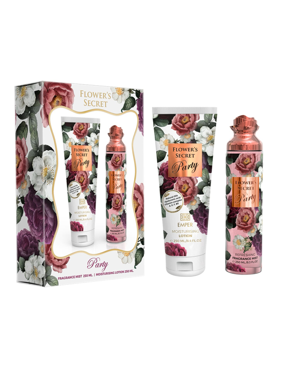 Flower'S Secret Party Emper - подарунковий набір жіночий (250 мл body mist + 250 мл body lotion)