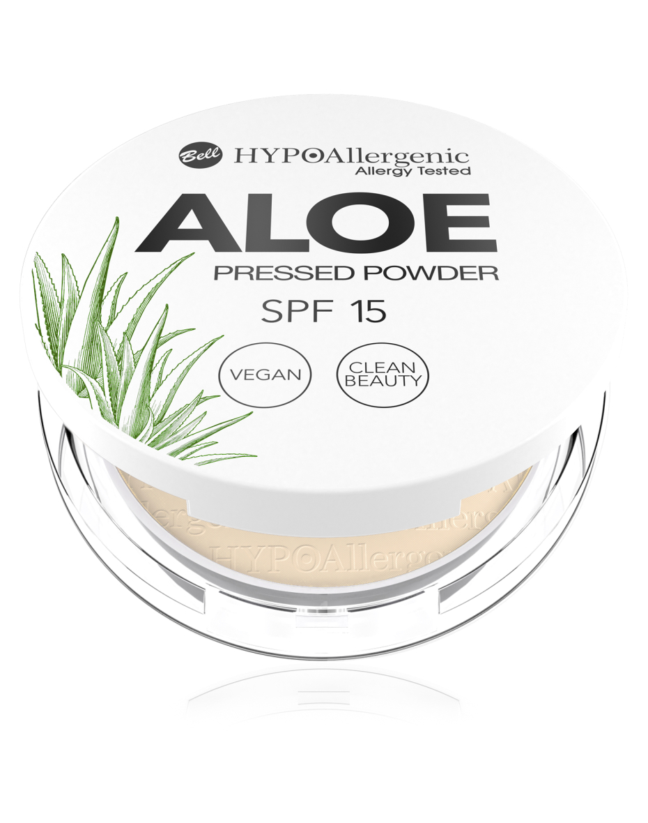 Пудра пресована Aloe Pressed Powder SPF15 03 Hypo Allergenic Bell
