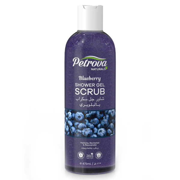 Гель-скраб для тіла SHOWER GEL SCRUB BLUEBERRY PETROVA NATURALS - 475 ML