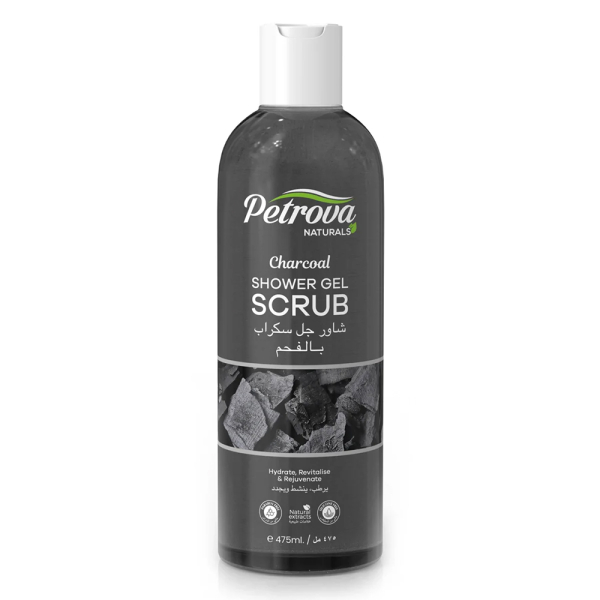 Гель-скраб для тіла SHOWER GEL SCRUB CHARCOAL PETROVA NATURALS - 475 ML