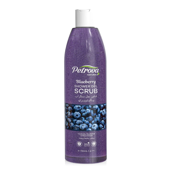 Гель-скраб для тіла SHOWER GEL SCRUB BLUEBERRY PETROVA NATURALS - 790 ML