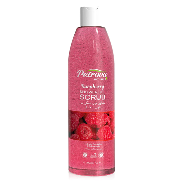 Гель-скраб для тіла SHOWER GEL SCRUB RASPBERRY PETROVA NATURALS - 790 ML