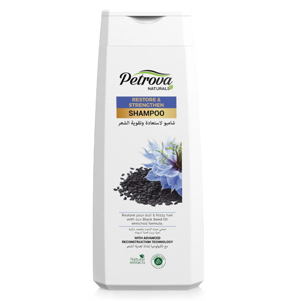 Шампунь SHAMPOO RESTORE & STRENGTHEN (BLACK SEED) PETROVA NATURALS - 400 ML