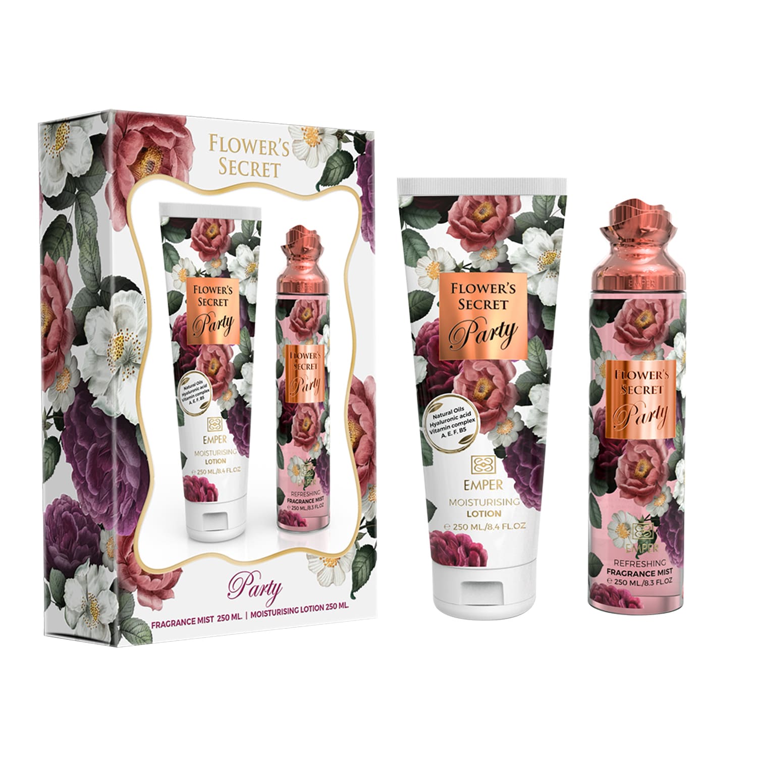 MM36057 Flower'S Secret Party Emper - подарунковий набір жіночий (250 мл body mist + 250 мл body lotion) - Зображення 1