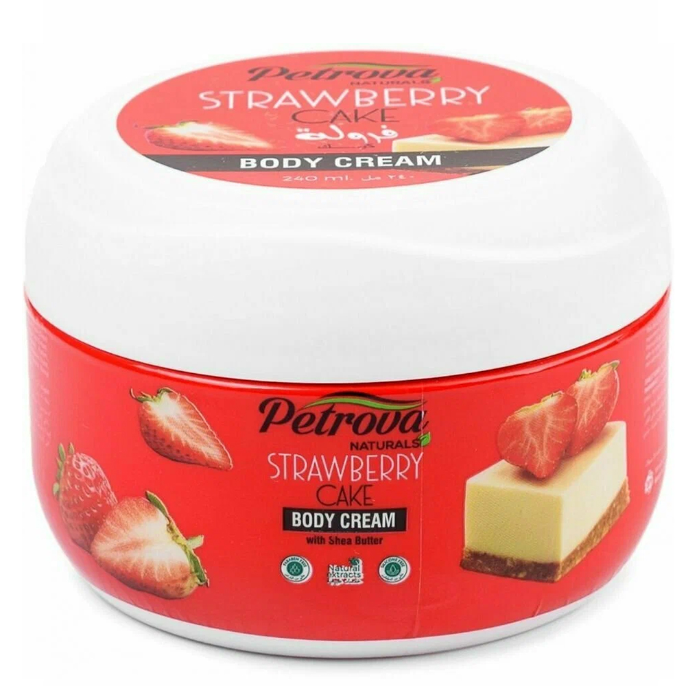 PBC20116 BODY CREAM STRAWBERRY CAKE PETROVA NATURALS - 240 ML - Зображення 1