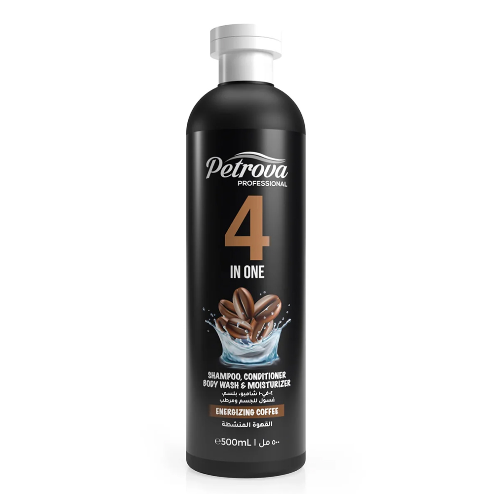 PSH20017 Гель-шампунь 4 IN 1 ENERGIZING COFFEE PETROVA PROFESSIONAL- 500 ML - Зображення 1