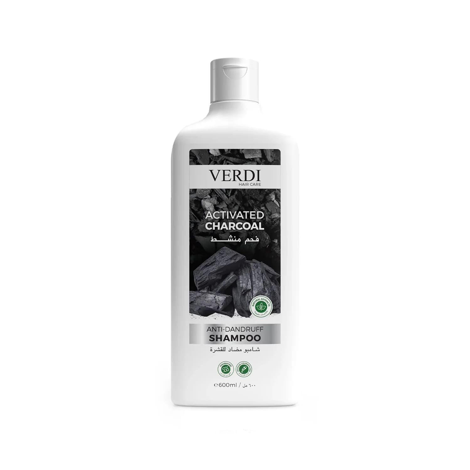 VE20402 Anti Dandruff Activated Charcoal 600 мл Verdi - Зображення 1